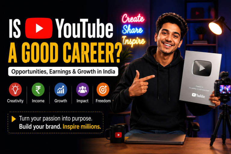 Is YouTube a Good Career in India Earnings, Growth & Success Guide