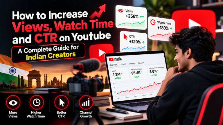 How to Increase Views, Watch Time and CTR on YouTube: A Complete Guide for Indian Creators