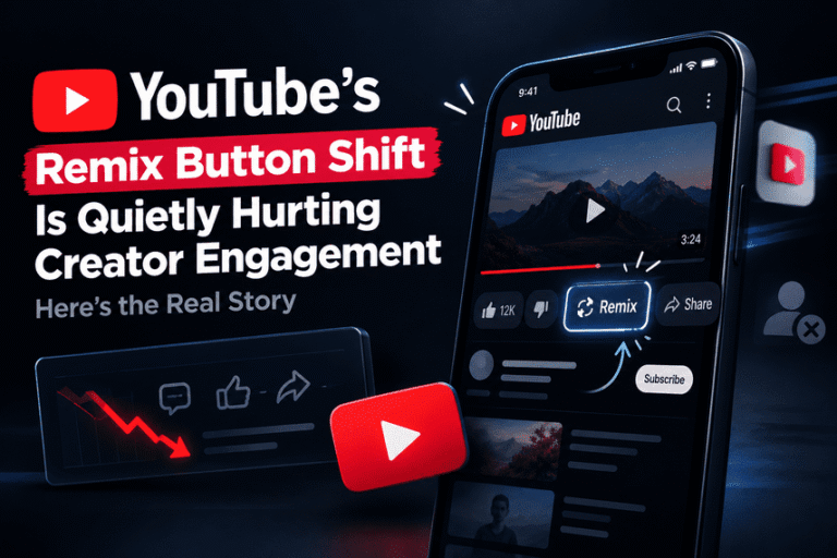 YouTube’s Remix Button Shift Is Quietly Hurting Creator Engagement Here’s the Real Story